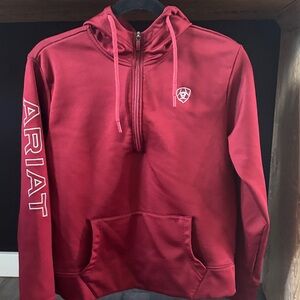 Ariat women’s 1/4 Zip-Up Red Sweater hoodie